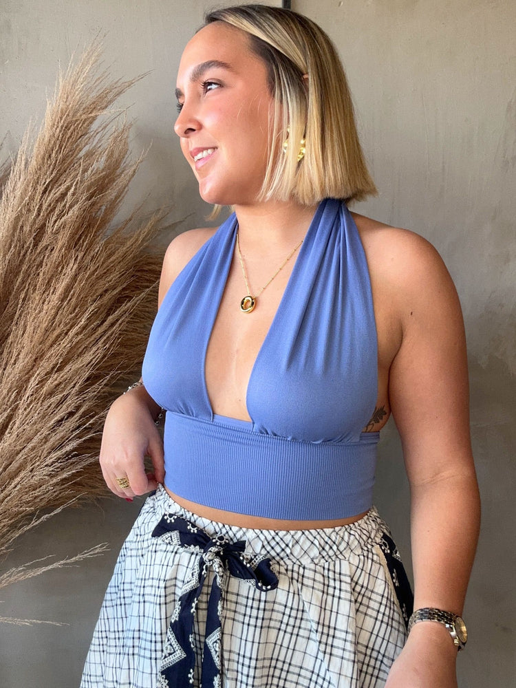 Triniti Blue Halter Top