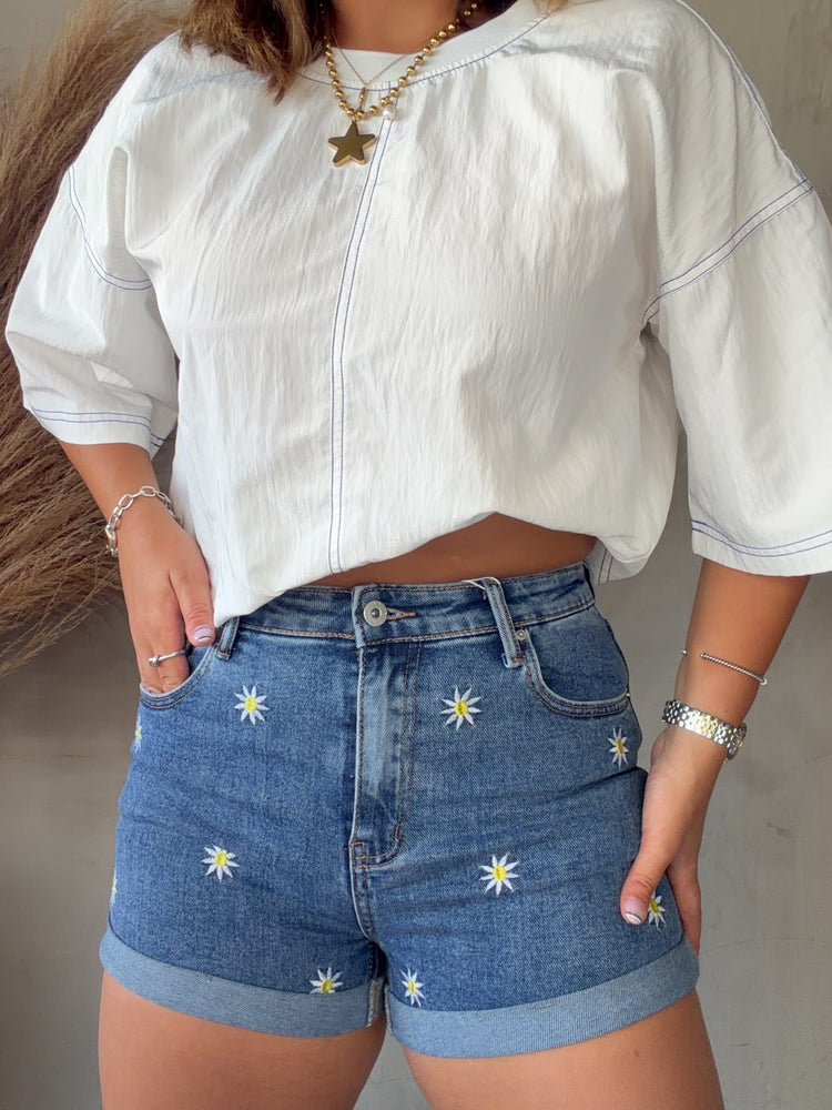 Daisies Denim Short