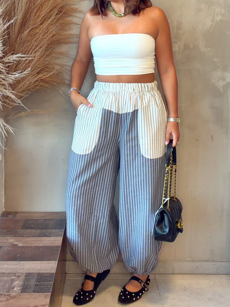 Kristine Striped Balloon Pant