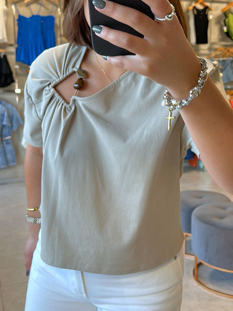 Joelle Stone Detailed Top