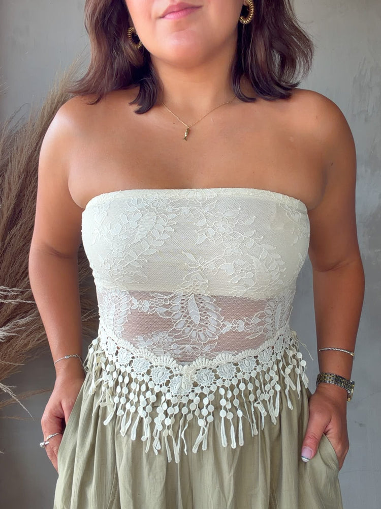 Karlie Lace & Tassle Top