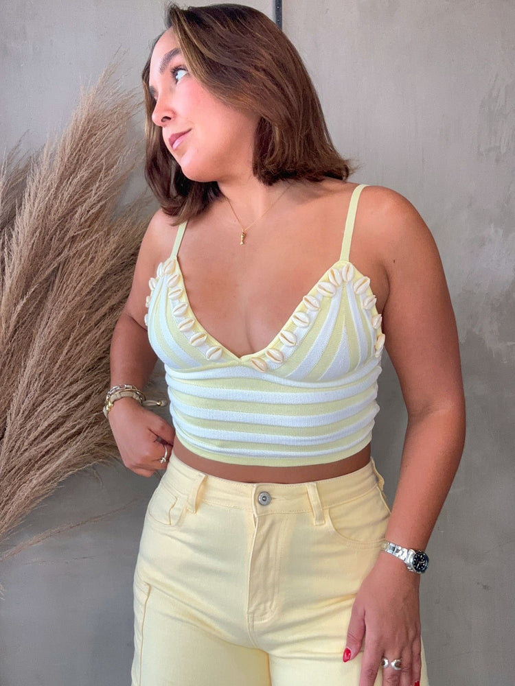 Shellsy Yellow Striped Top