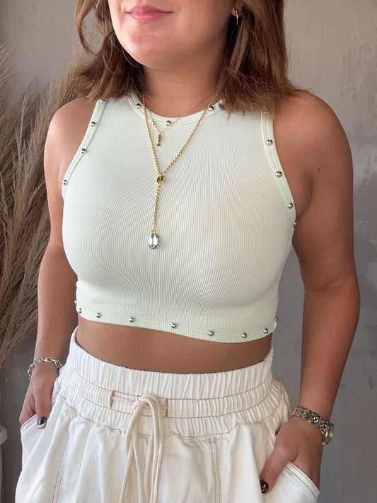 Zia Light Green Studded Basic