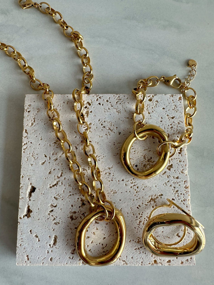 Stainless Steel 3pcs Set (ring, necklace, bracelet)