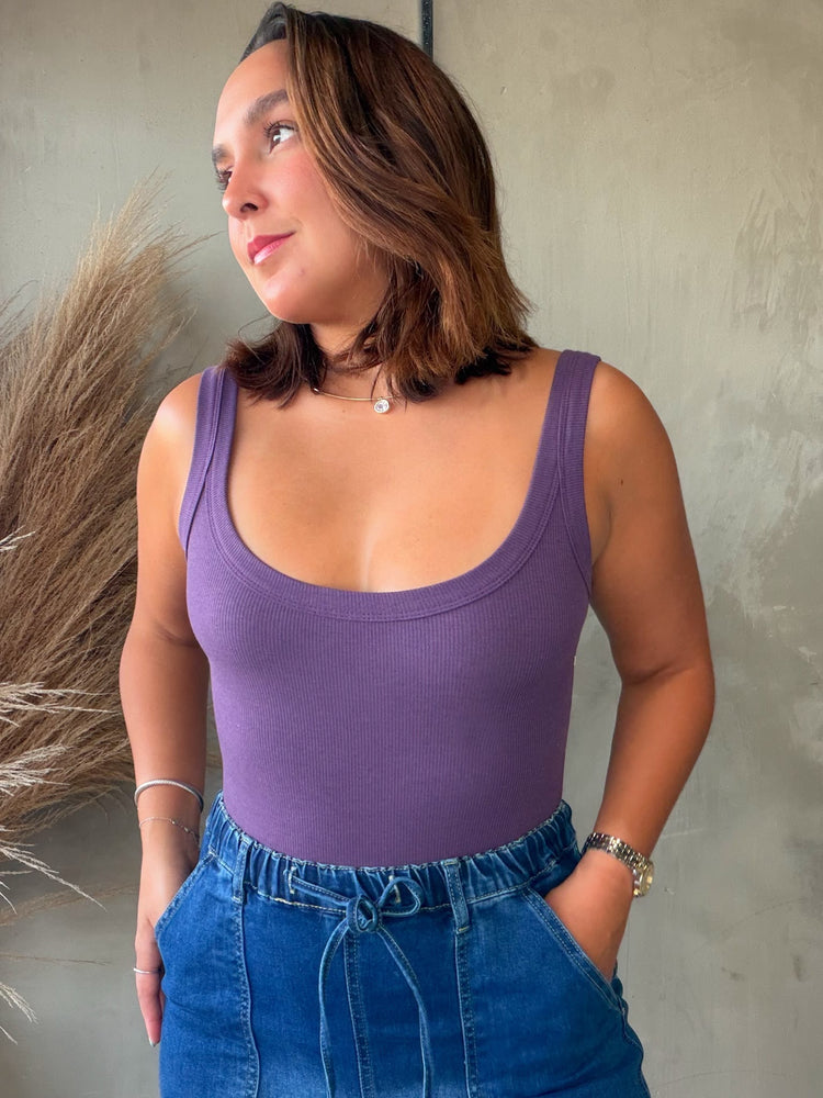 Carliz Purple Bodysuit