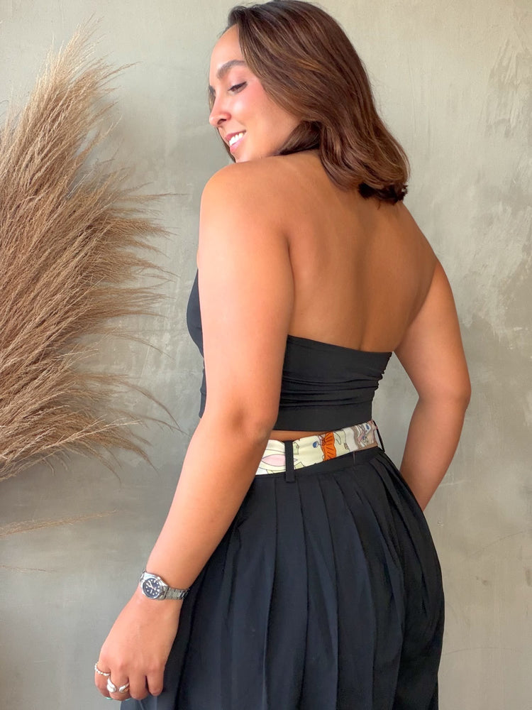 Nina Black Halter Top