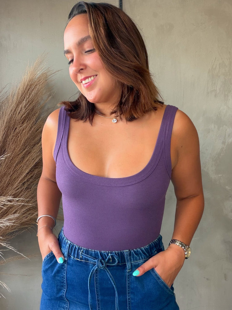 Carliz Purple Bodysuit