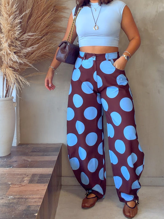 Marjo Brown/Blue Polka Jean