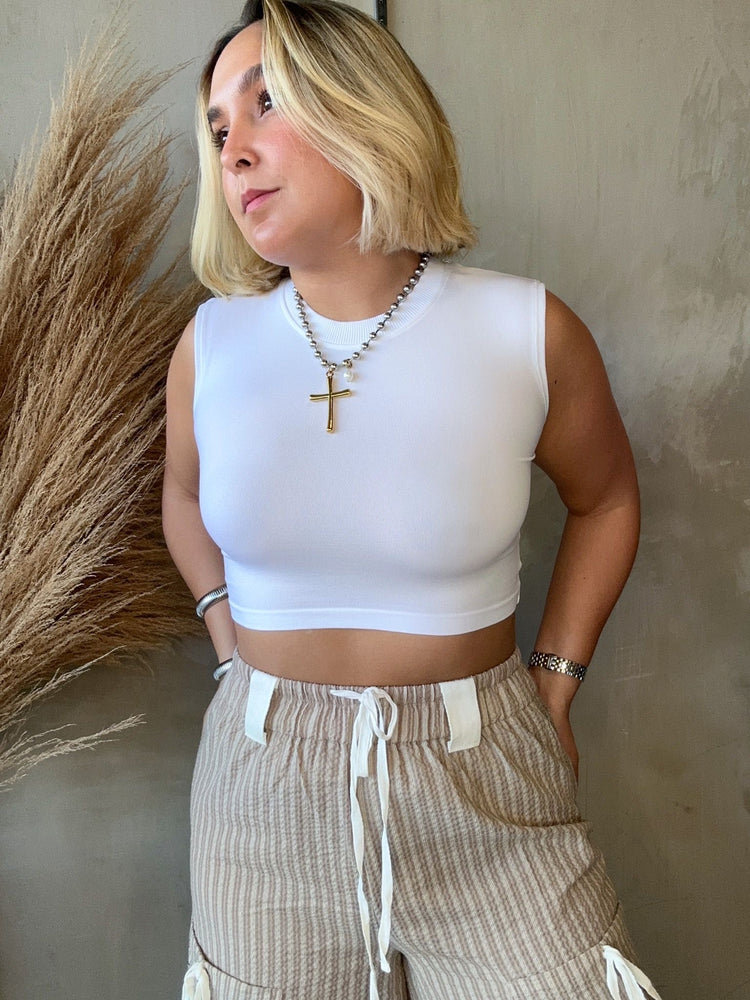 Valery White Basic Top