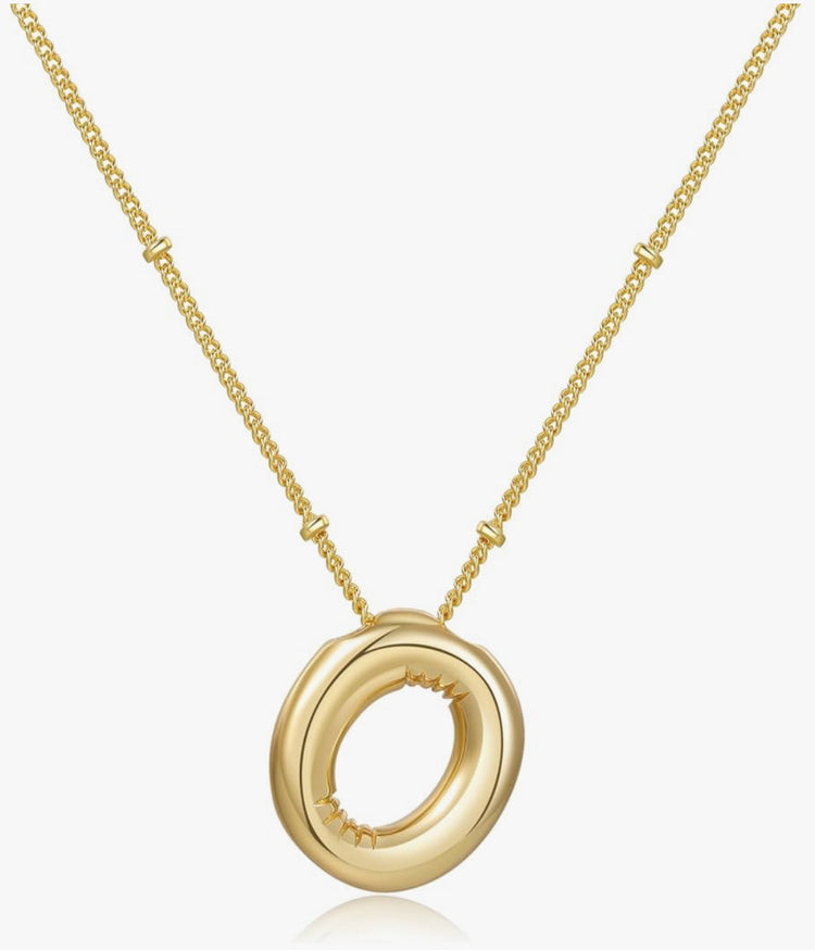 Gold 3D Balloon Initial Necklace