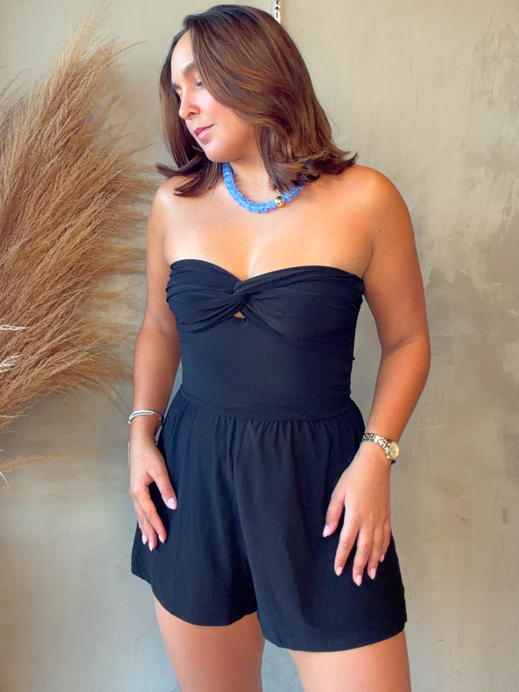 Francis Black Twist Romper