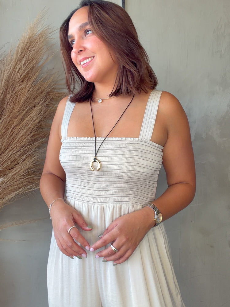 Aliana Ivory Balloon Jumpsuit