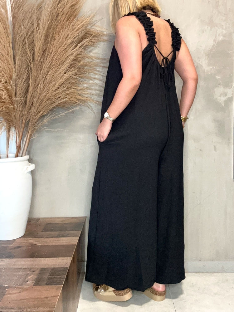 Onyx Ruffled Jumpsuit
