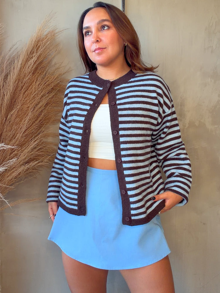 Cecil Blue Striped Sweater