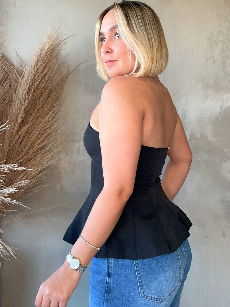 FINAL SALE - Lorena Black Tube Top