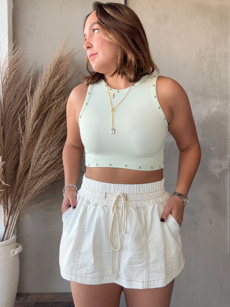 Zia Light Green Studded Basic