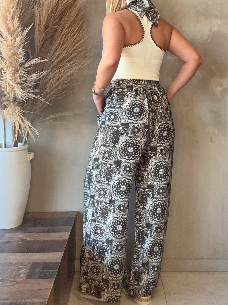 FINAL SALE - Dalila Boho Palazzo & Scarf Set