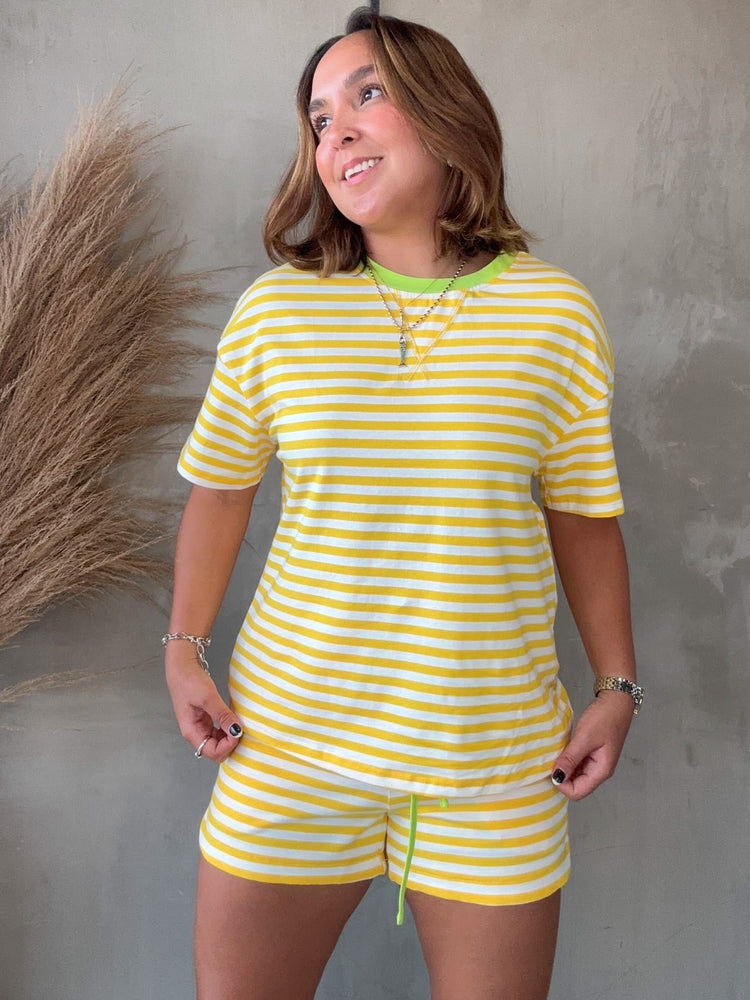 Yellow Stripes Comfy Set