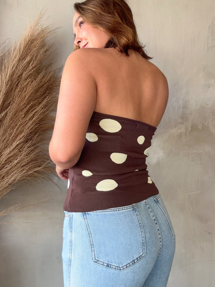 Jen Brown Polka Dots Top