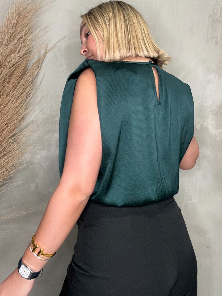 FINAL SALE - Forest Green Boxy Top