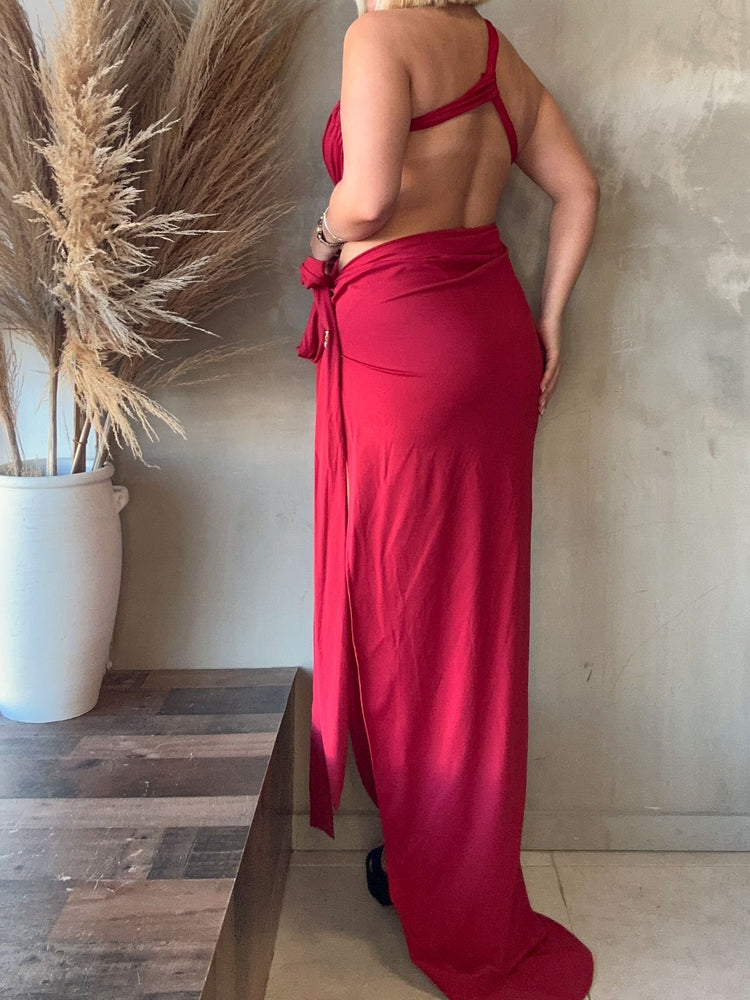 FINAL SALE - Leilah Red Maxi Dress