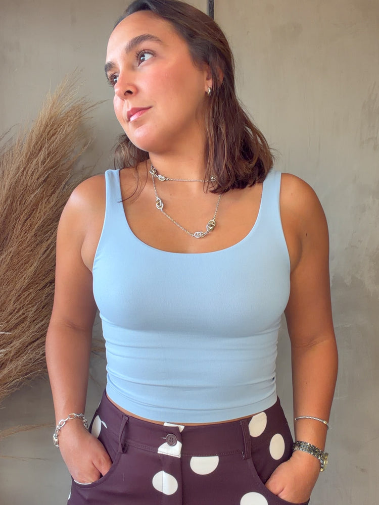 Kali Light Blue Basic Top