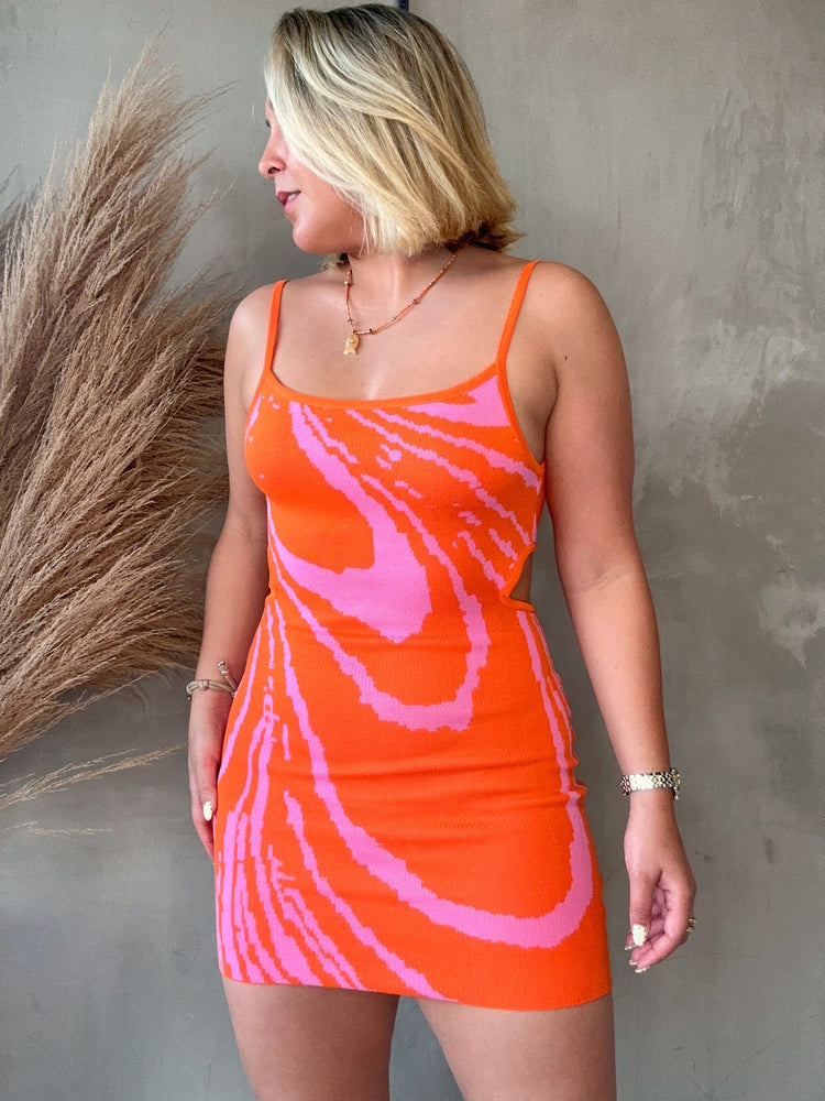 Esme Orange Swirl Dress