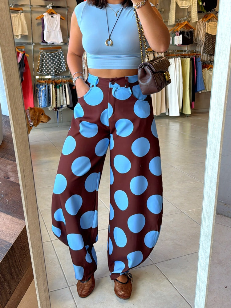 Marjo Brown/Blue Polka Jean
