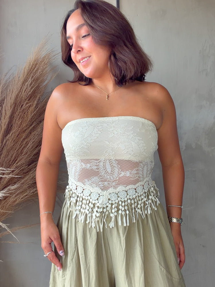Karlie Lace & Tassle Top