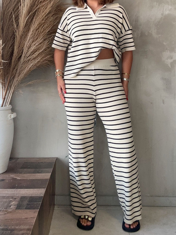 Susana Ivory Striped Set