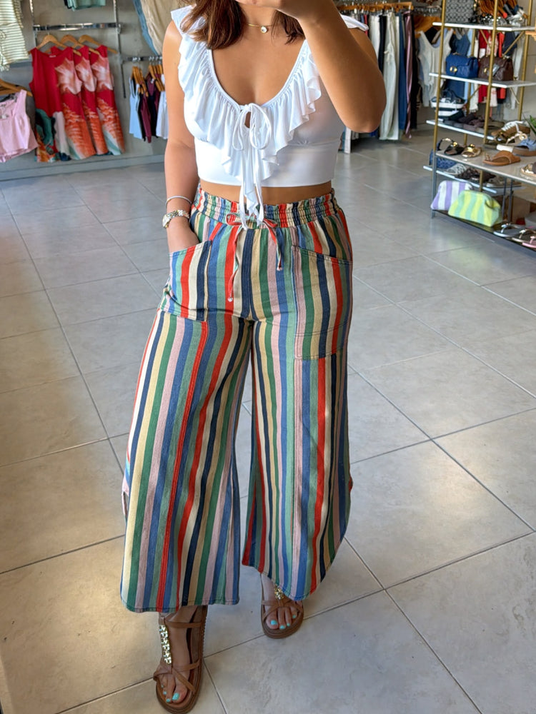 Edie Multicolor Striped Jean