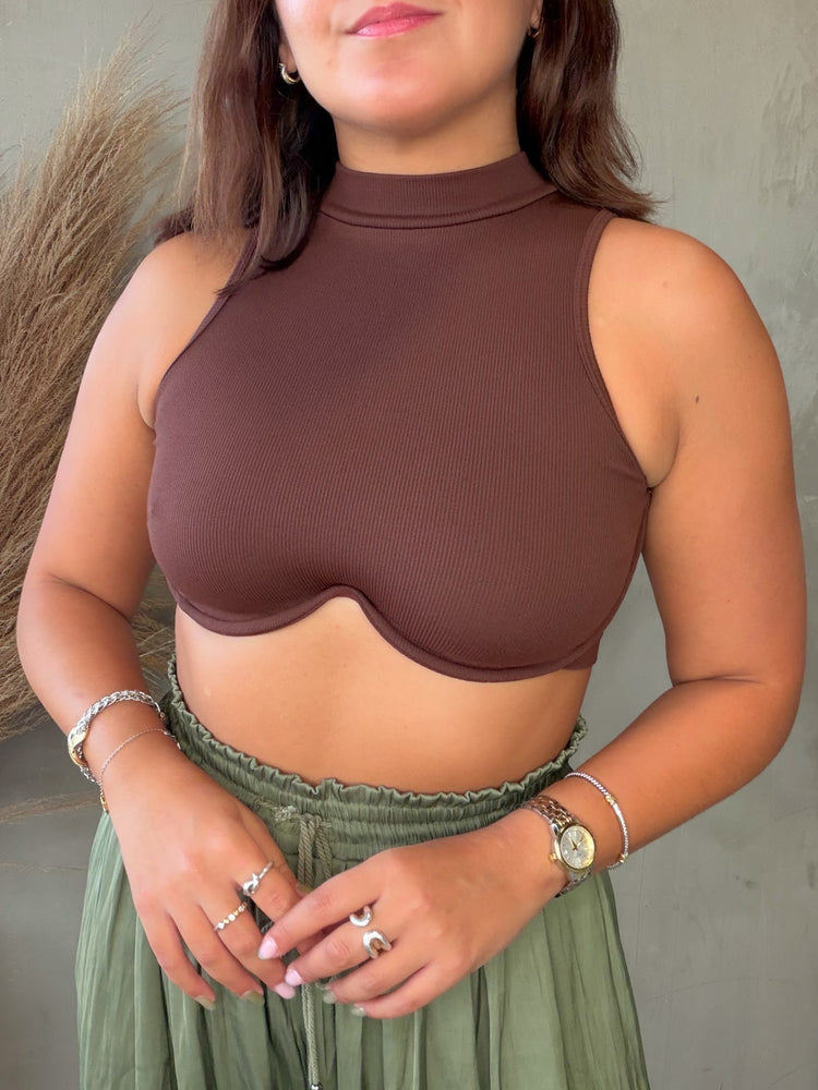 Gretchen Chocolate Crop Top