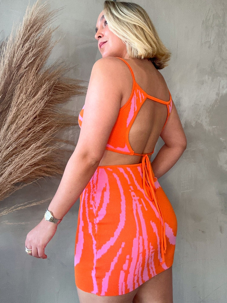 Esme Orange Swirl Dress