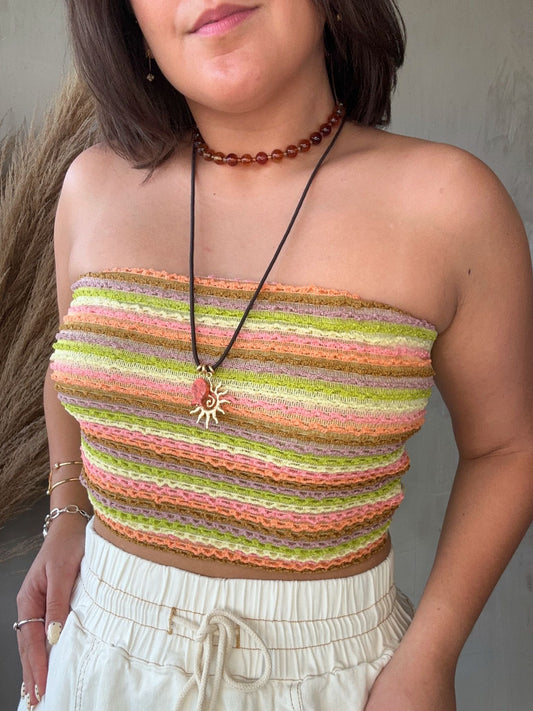 Stacy Lime Tube Top