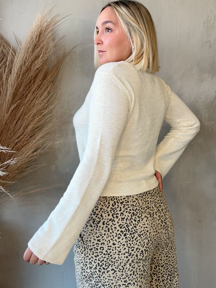 FINAL SALE - Sofi Cream Sweater Top