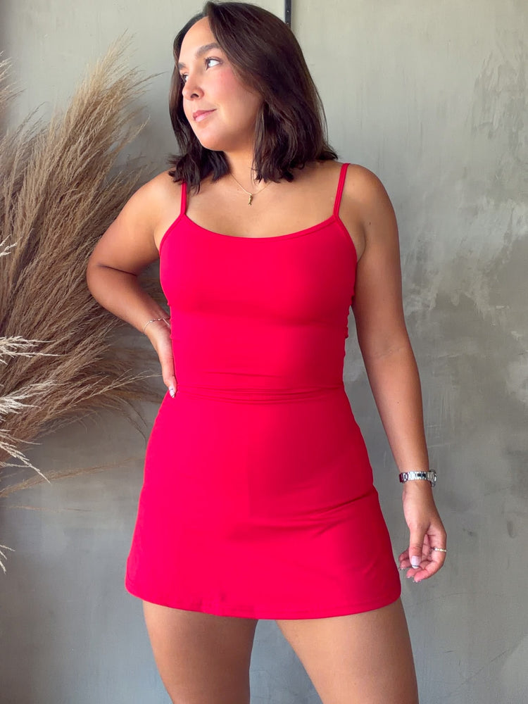 Maya Red Active Romper