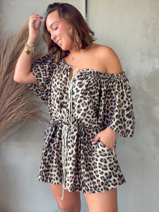 Alba Animal Print Romper