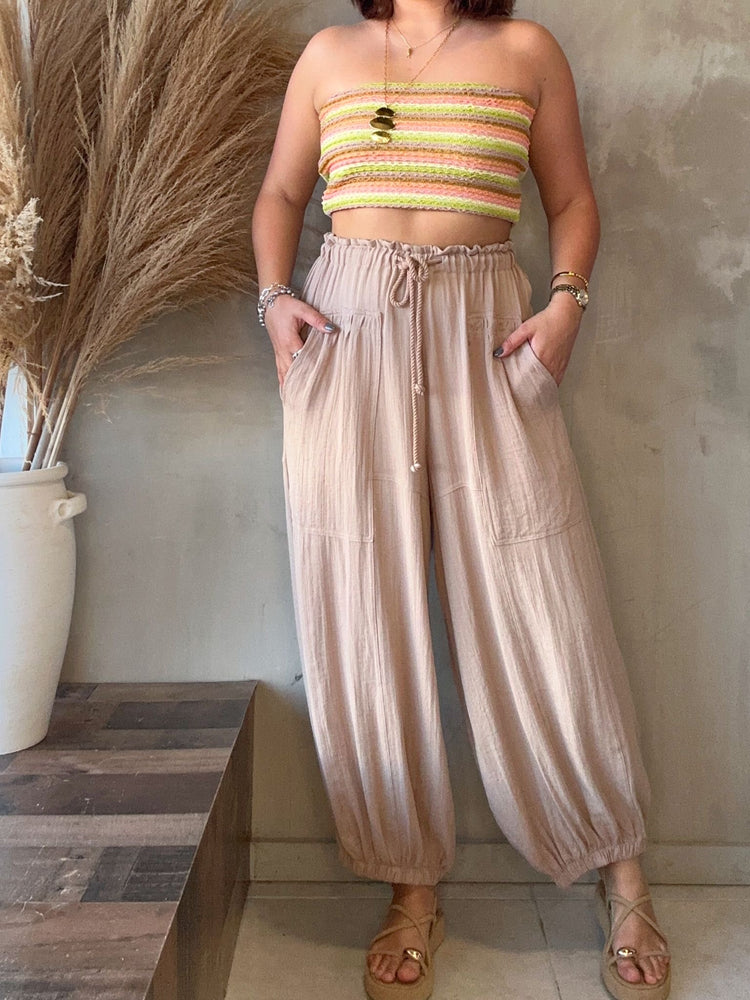 Liberty Beige Relaxed Pants