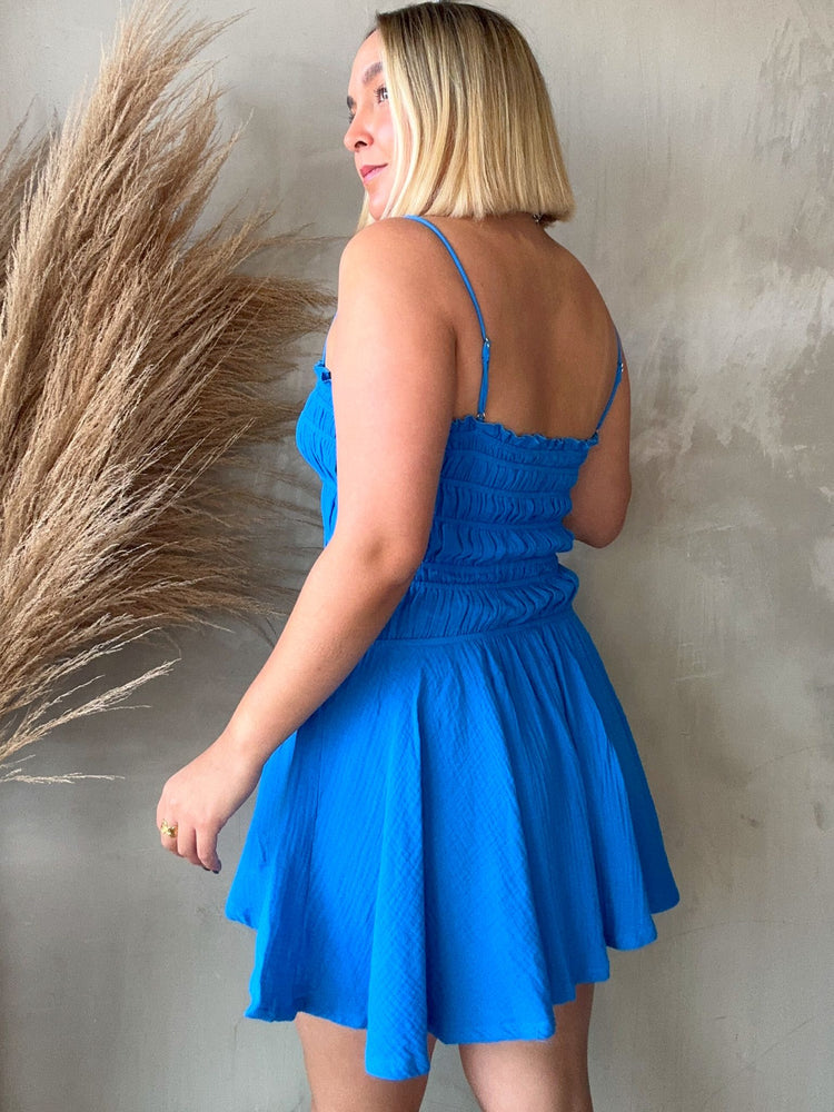 FINAL SALE - Azure Smocked Dress