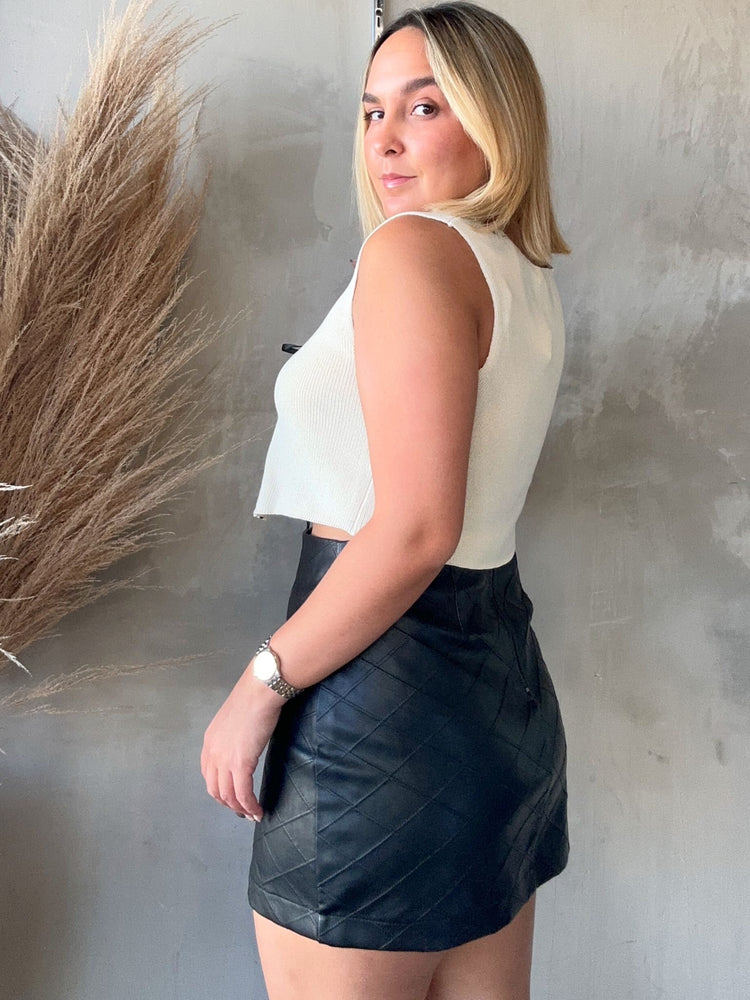 FINAL SALE - Wendy Leather Skirt