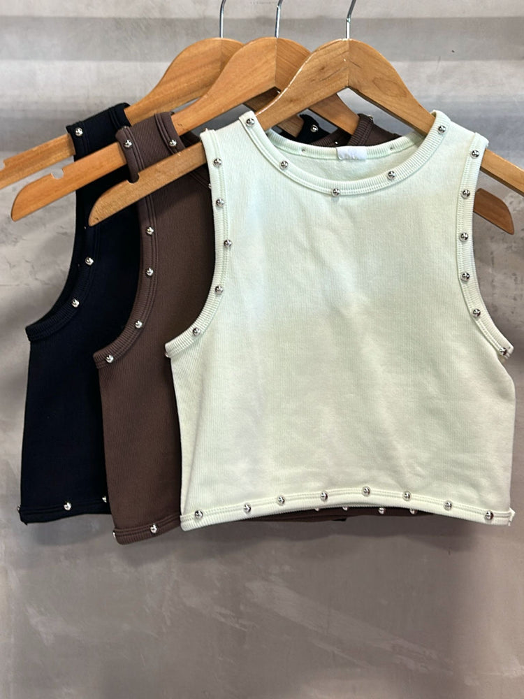 Zia Light Green Studded Basic