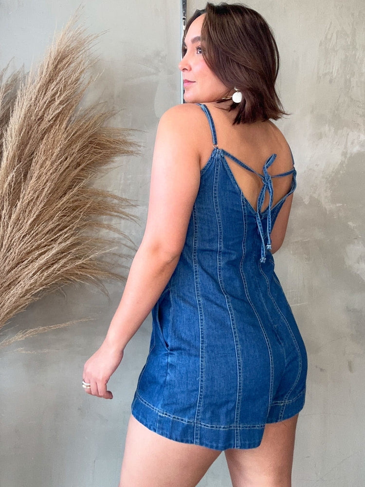 Reyna Denim Romper