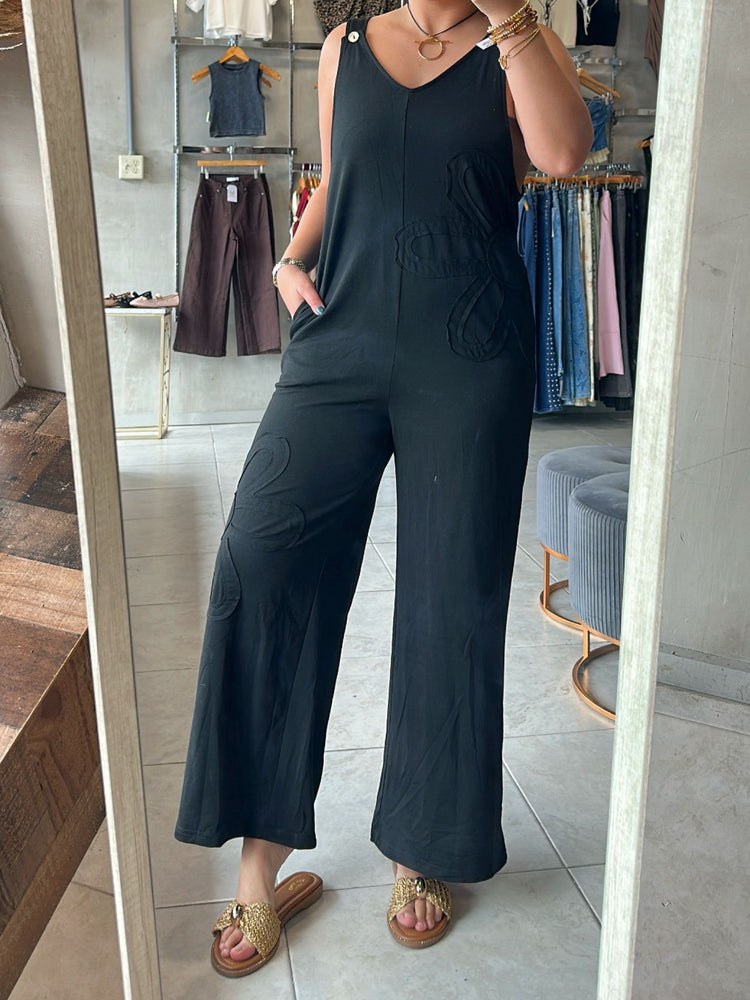 Nyrah Petals Overall Jumpsuit