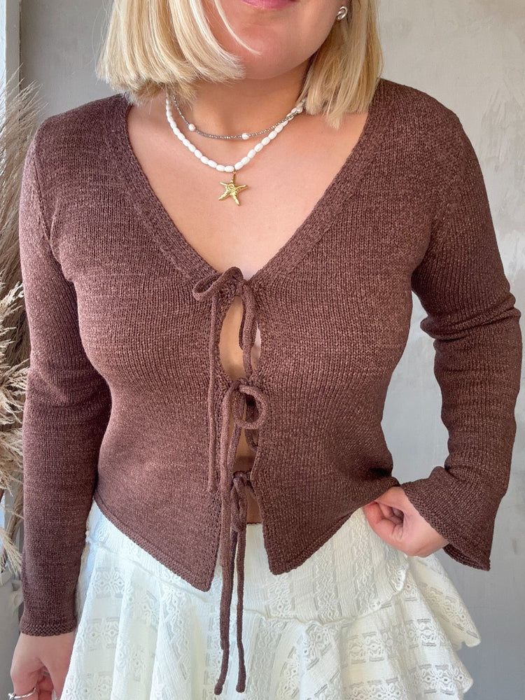 FINAL SALE - Sofi Chocolate Sweater Top