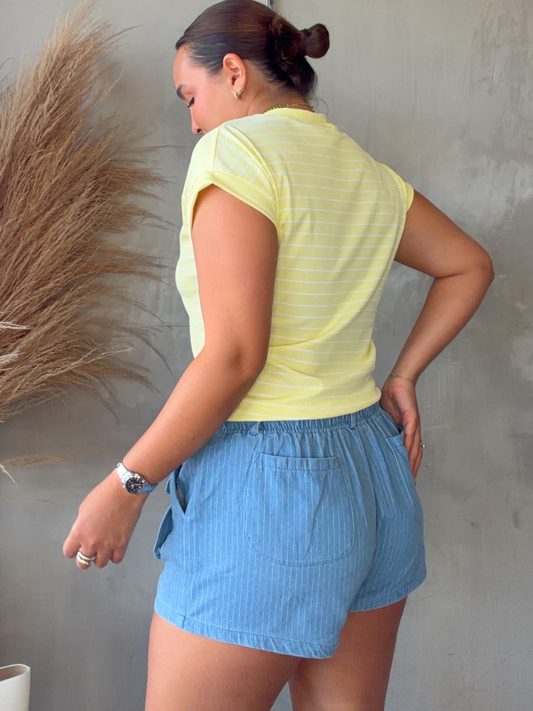 Raissa Yellow Striped Top