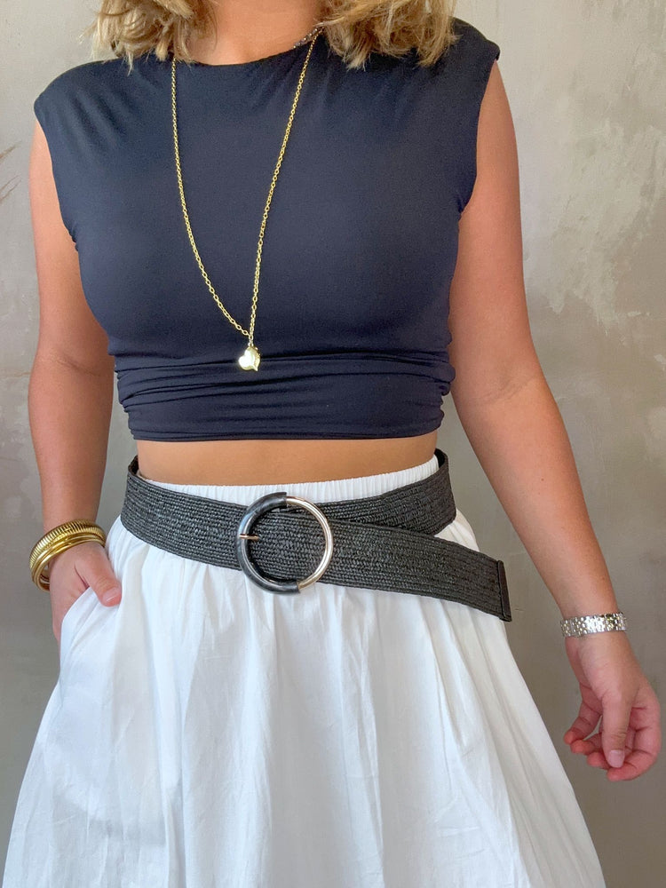 Spandex Raffia Belt