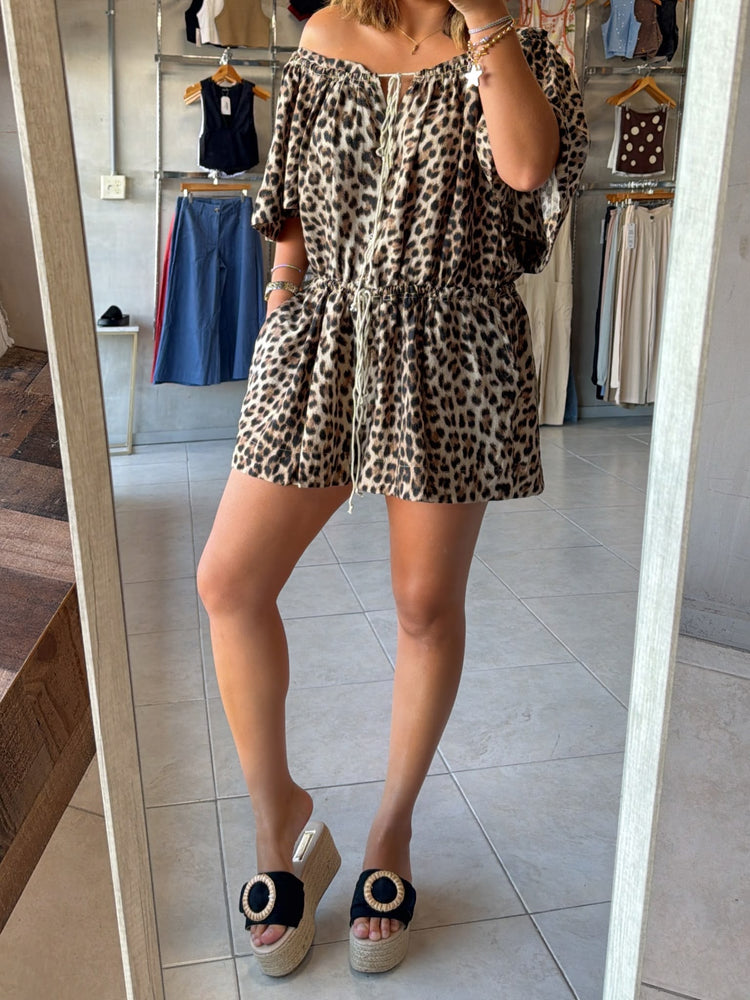 Alba Animal Print Romper