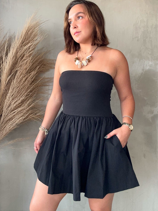 Ximena Black Tube Dress