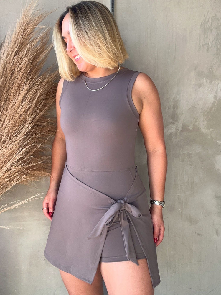 Aryna Taupe Active Romper