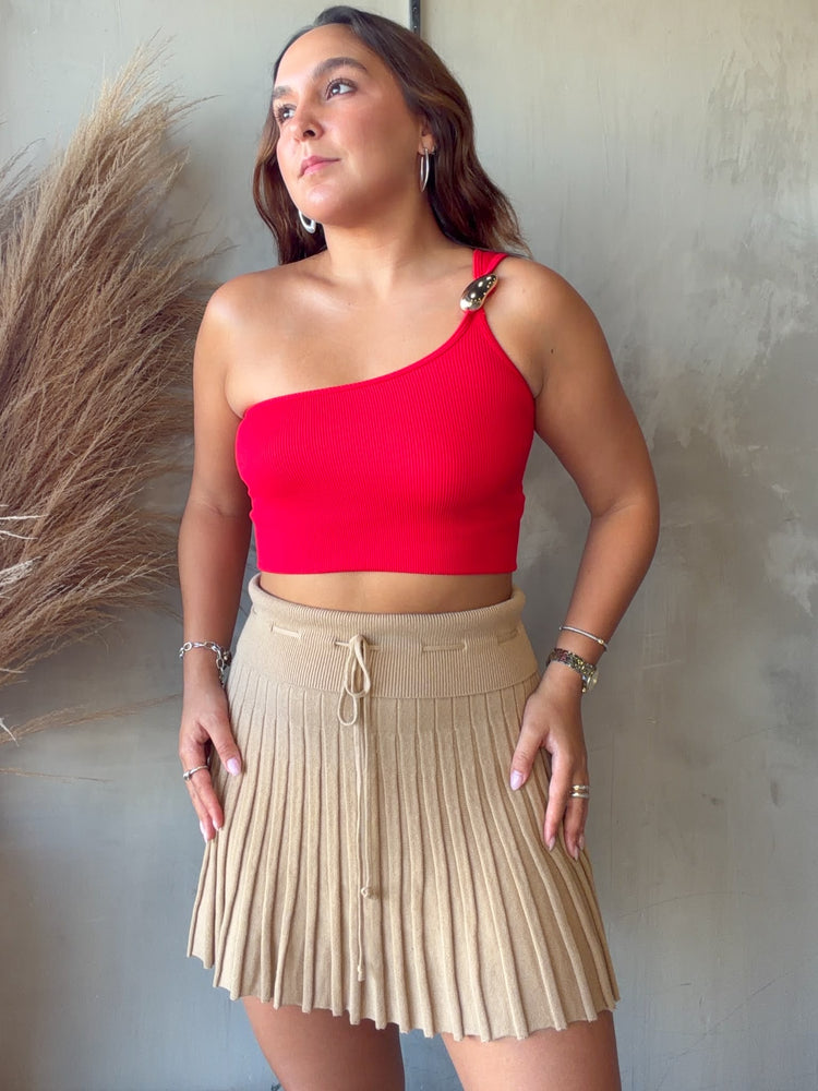 Mariela Pleated Knit Skirt